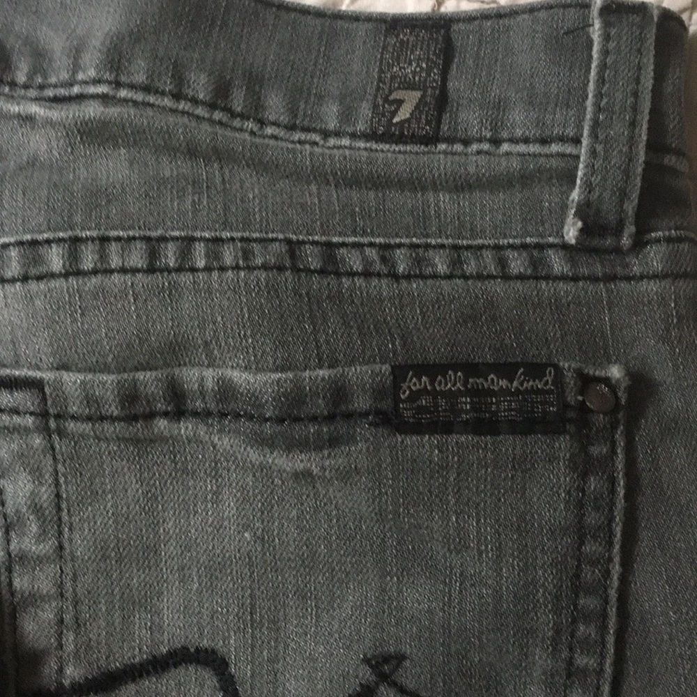 7 for All Mankind gray skinny jeans (size 24) - Picture 7 of 8